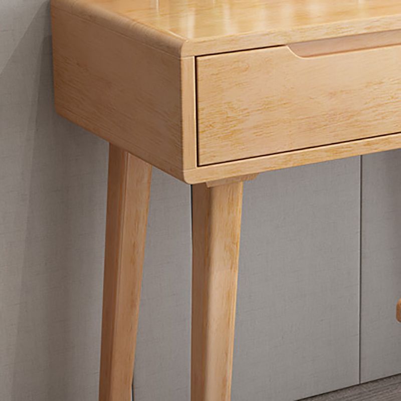 15.74 "Tocador de tocador ancho con cajón de tocador de maquillaje de madera maciza con espejo y taburetes