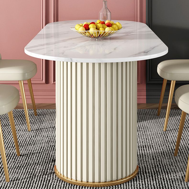 Glam 1/2/5/7 Pieces Dining Set Sintered Stone Dining Table Set with PU Leather Chairs Clearhalo 'Dining Room Sets' 'Dining Tables & Seating' 'dining_room_set' 'furn' 'furn_dining_room_set' 'Furniture' 'furniture_dining_room_set' 'Kitchen & Dining Furniture' 'kitchen&dining_furn' 'kitchen' 1200x1200_587bc949-a822-4c28-a5bd-7ca1a85a7a23