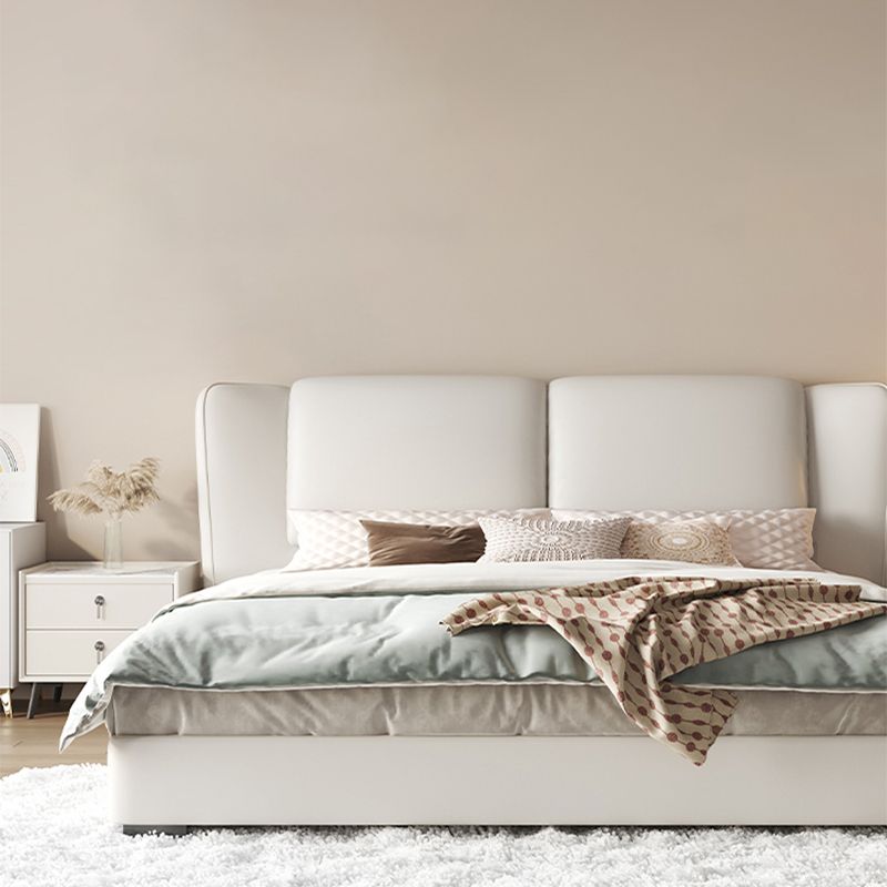 43,3 "altezza a pannello contemporaneo in legno e cornice per letto imbottito