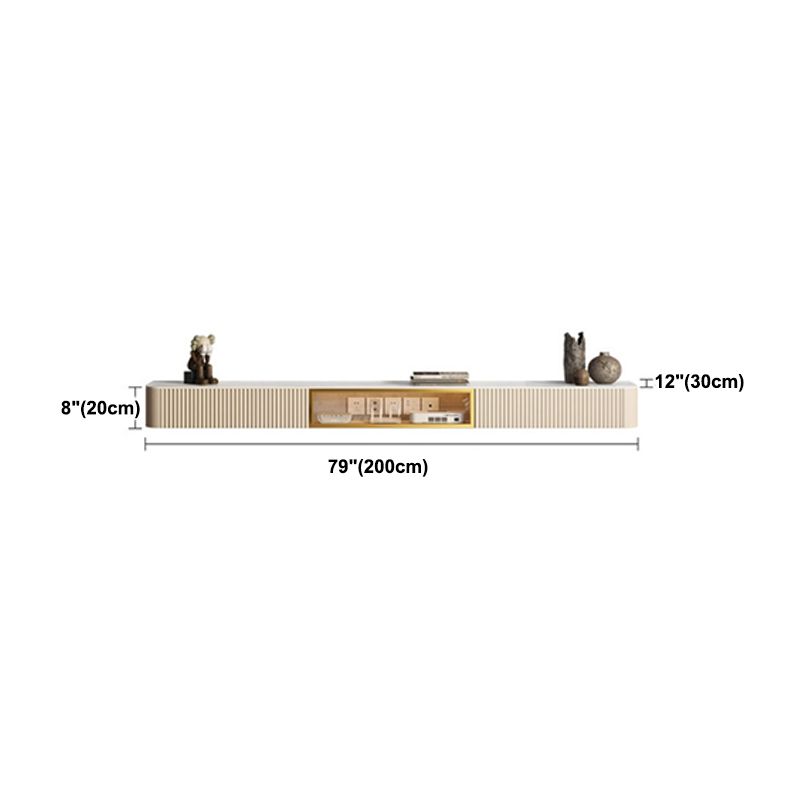 Glam Stone TV Media Stand Enclosed Storage White TV Stand for Living Room Clearhalo 'furn' 'furn_tv_stands_entertainment_centers' 'Furniture' 'Living Room Furniture' 'TV Stands & Entertainment Centers' 'TV Stands & Media Storage Furniture' 'tv_stands_entertainment_centers' 1200x1200_587d784b-11d2-44ff-84f7-c98910fefccd