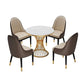 Scandinavian Sintered Stone Dining Room Set Standard Height with Gold Base Dining Furniture Clearhalo 'Dining Room Sets' 'Dining Tables & Seating' 'dining_room_set' 'furn' 'furn_dining_room_set' 'Furniture' 'furniture_dining_room_set' 'Kitchen & Dining Furniture' 'kitchen&dining_furn' 'kitchen' 1200x1200_587e2f36-31a7-4c31-bb4e-53d34e2344a0
