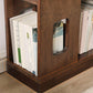 Mid Century Modern Brown Shelf BOUWCAST Open opslag voor thuiskantoor
