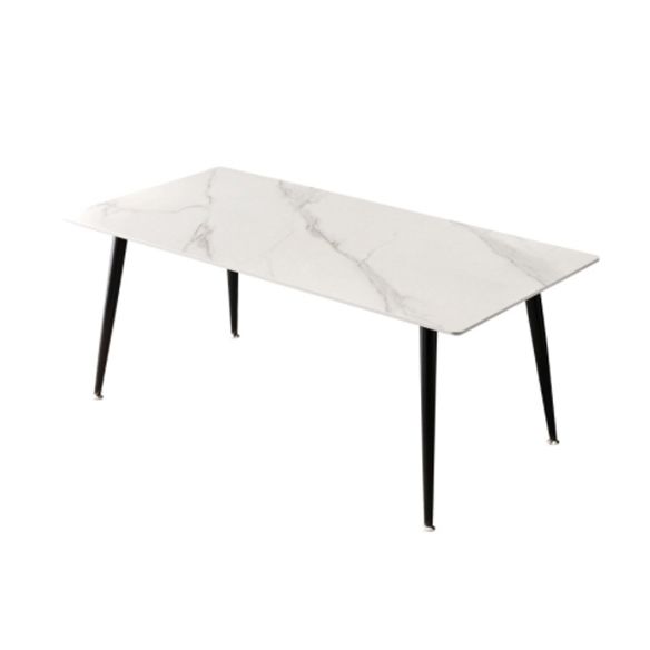 Fixed Sintered Stone Top Kitchen Table Set with 4 Legs Base Dining Table Sets for Home Clearhalo 'Dining Room Sets' 'Dining Tables & Seating' 'dining_room_set' 'furn' 'furn_dining_room_set' 'Furniture' 'furniture_dining_room_set' 'Kitchen & Dining Furniture' 'kitchen&dining_furn' 'kitchen' 1200x1200_587f1fcc-82c9-4fcd-a5a7-f9b0bde2c51a