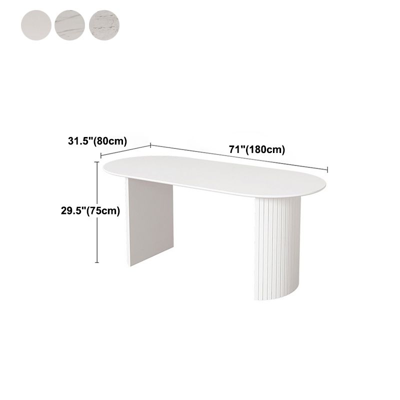 Sintered Stone Dining Table Simplicity Double Pedestal Table for Dining Room Clearhalo ' dining_table' 'Dining Tables & Seating' 'Dining Tables' 'furn' 'furn_dining_table' 'Furniture' 'furniture_dining_table' 'Kitchen & Dining Furniture' 'kitchen&dining_furn' 'kitchen' 'kitchen_dining_table' 1200x1200_58807bef-7b4c-4217-9d9b-a58c2e27b151