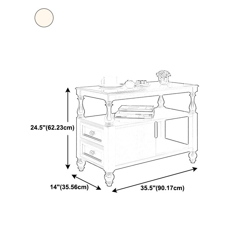 4 Legs Side Table Modern Wood Gold 2-Drawer Side End Snack Table Clearhalo 'Coffee & Accent Tables' 'End & Side Tables' 'end_side_table' 'end_side_tables' 'furn' 'furn_end_side_tables' 'Furniture' 'furniture_end_side_table' 'Living Room Furniture' 1200x1200_5880fc1e-a123-470e-873a-faccbea0104d