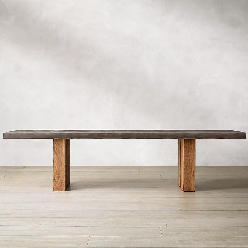 Industrial 1/5/7 Pieces Dining Set Rectangle Wood Dining Table for Dining Room Clearhalo 'Dining Room Sets' 'Dining Tables & Seating' 'dining_room_set' 'furn' 'furn_dining_room_set' 'Furniture' 'Kitchen & Dining Furniture' 1200x1200_58812c4d-9832-4c73-8d01-f690f7d27cee