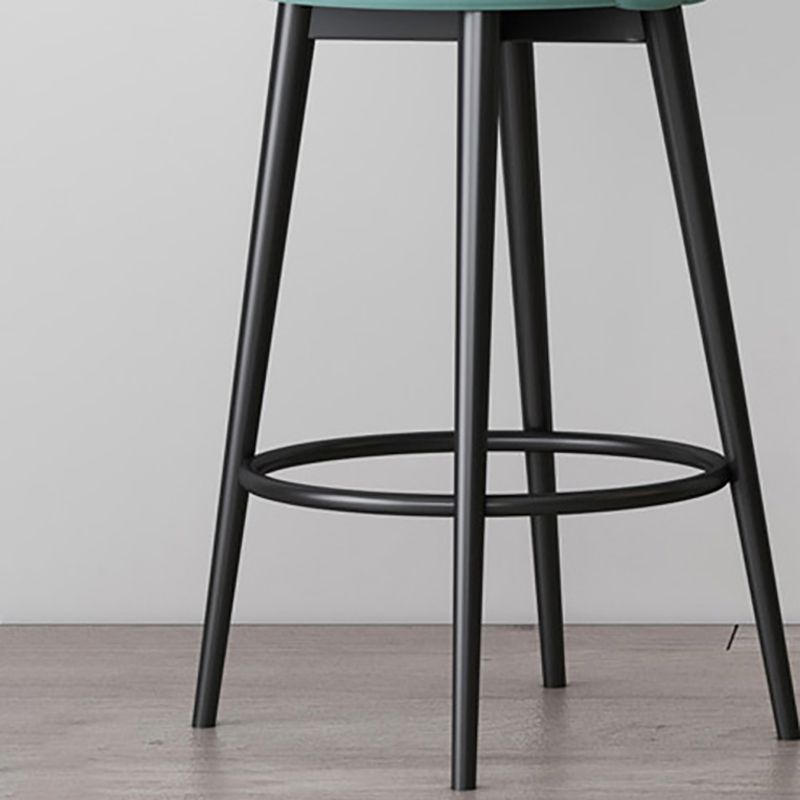Matte Finish Footrest Upholstered Low Back Stool Scandinavian Velvet Bar Stool Clearhalo 'Bar Furniture' 'Bar Stools' 'bar_stools' 'furn' 'furn_bar_stools' 'furniture_bar_stools' 'Kitchen & Dining Furniture' 'kitchen&dining_furn' 'kitchen' 'kitchen_furn' Furniture' 1200x1200_5881741c-3ed0-4d17-830b-cf1eae2d09c2