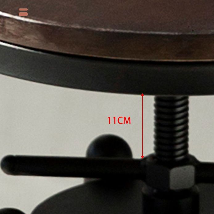 Taburete de barra de altura de ajuste industrial taburete de barra sin brazo de hierro