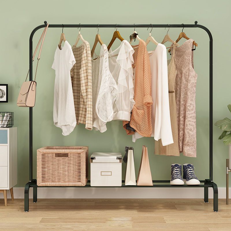 Stable Metallic Coat Hanger Free Standing Coat Rack With Storage Shelving Clearhalo 'Entry & Mudroom Furniture' 'furn' 'furn_hall_tree_coat_racks' 'Furniture' 'Hall Trees & Coat Racks' 'hall_tree_coat_racks' 1200x1200_58843537-2996-4d3d-9276-d9841d1e4818