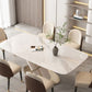 Contemporary Rectangle Sintered Stone Dining Table Set 1/4/5/7 Pieces Dining Set Clearhalo 'Dining Room Sets' 'Dining Tables & Seating' 'dining_room_set' 'furn' 'furn_dining_room_set' 'Furniture' 'Kitchen & Dining Furniture' 1200x1200_58883a06-5cd5-4aeb-9ecd-e3194332110f