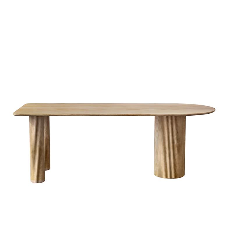 Freeform Mesa de comedor de madera maciza muebles modernos con base de trípode para oficina