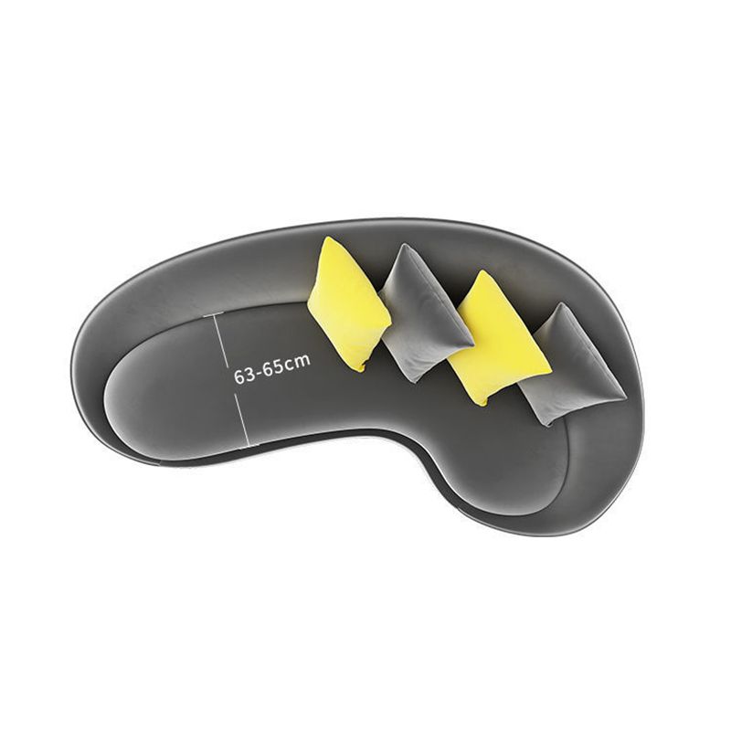 Schuine arm gebogen bank, wollen eigentijdse 38.19 "w sofa voor appartement