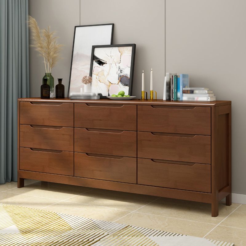 Modern Style Sideboard Buffet with Rubberwood Solid Wood Drawers and Storage Sideboard Clearhalo 'buffet_sideboard' 'Buffets & Sideboards' 'Furniture' 'furniture_buffet_sideboard' 'Kitchen & Dining Furniture' 1200x1200_588ea8d0-bb40-4b1b-8010-014a32a4c56e