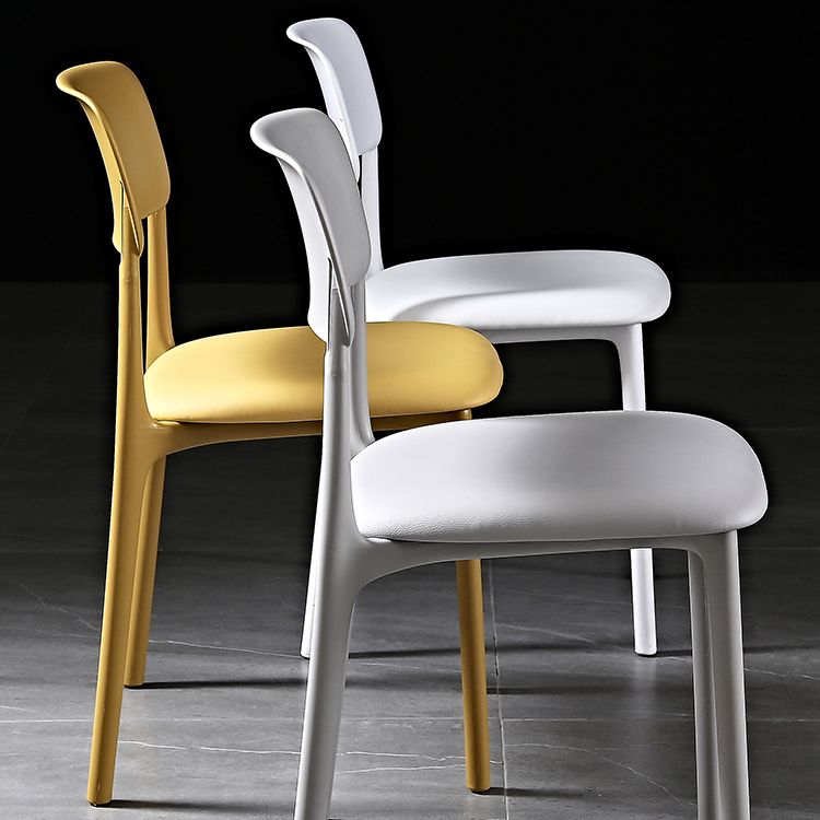 Modern Style Plastic Dining Chairs Open Back Dining Stackable Side Chairs for Kitchen Clearhalo ' kitchen&dining_furn' 'Dining Chairs' 'Dining Tables & Seating' 'dining_chair' 'furn' 'furn_dining_chair' 'Furniture' 'furniture_dining_chair' 'Kitchen & Dining Furniture' 'kitchen' 1200x1200_588f7d6c-d786-4fc9-bccc-0df6950f6f64