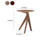 Tavolo da parte superiore rotondo in legno massiccio 23,6 "TABELLO DI FINE 3 gambe alto