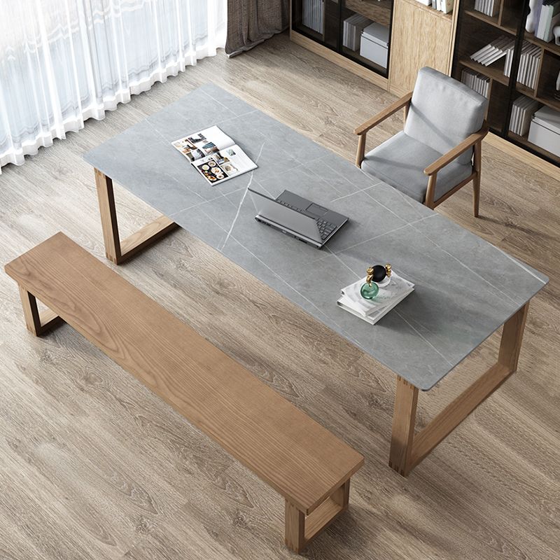 Rectangle Stone Top Office Desk Modern Style Solid Wood Writing Desk for Office Clearhalo 'furn' 'furn_office_desk' 'Furniture' 'Office Desks' 'Office Furniture' 'office_desk' 1200x1200_5896018b-b630-48d1-9e06-a3e5e2244b69