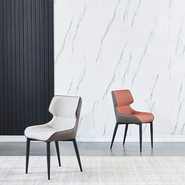 Contemporary Style Chair Dining Arm Wingback Side Chair with Metal Legs for Kitchen Clearhalo 'Dining Chairs' 'Dining Tables & Seating' 'dining_chair' 'furn' 'furn_dining_chair' 'Furniture' 'Kitchen & Dining Furniture' 1200x1200_5896a75b-33f5-4a98-9c73-cfe707431b74