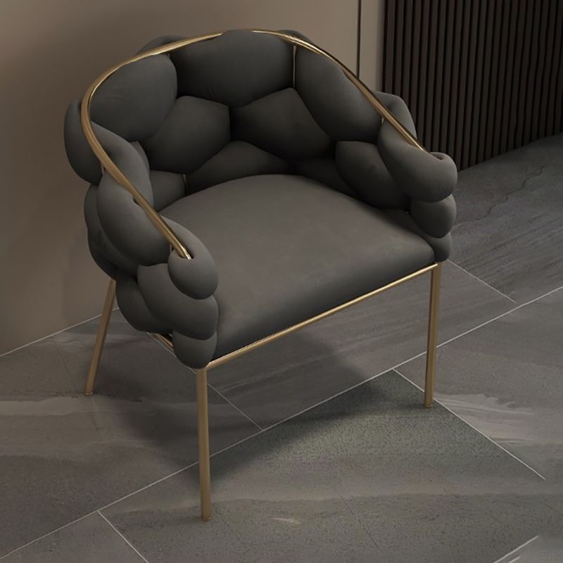 Sloped Arms Vanity Armchair Basic Four Leg Chair with Cushion Clearhalo 'Accent Chairs' 'accent_chairs' 'Chairs & Seating' 'furn' 'furn_accent_chairs' 'Furniture' 'Living Room Furniture' 1200x1200_5896d9f1-786d-410a-b244-f841c0c2ba20