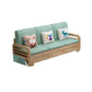 Nordic Settee Cushions Sectional Square Arm Fabric Seating for Living Room