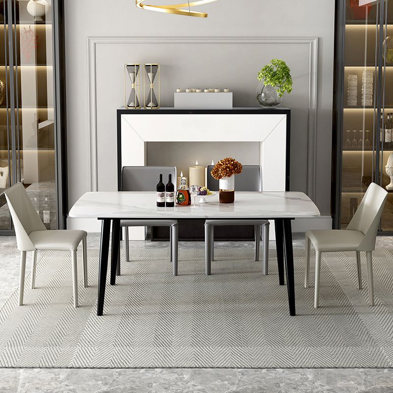 Leather Contemporary Restaurant Side Chair Solid Color Parsons Dining Chair Clearhalo ' kitchen&dining_furn' 'Dining Chairs' 'Dining Tables & Seating' 'dining_chair' 'furn' 'furn_dining_chair' 'Furniture' 'furniture_dining_chair' 'Kitchen & Dining Furniture' 'kitchen' 1200x1200_5897d60d-3ab4-492c-81c5-f279683d8e48