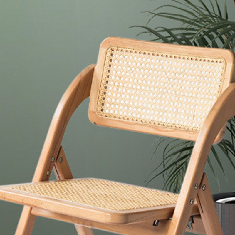 Contemporary Style Chair Armless Folding Chair with Wood Legs for Home