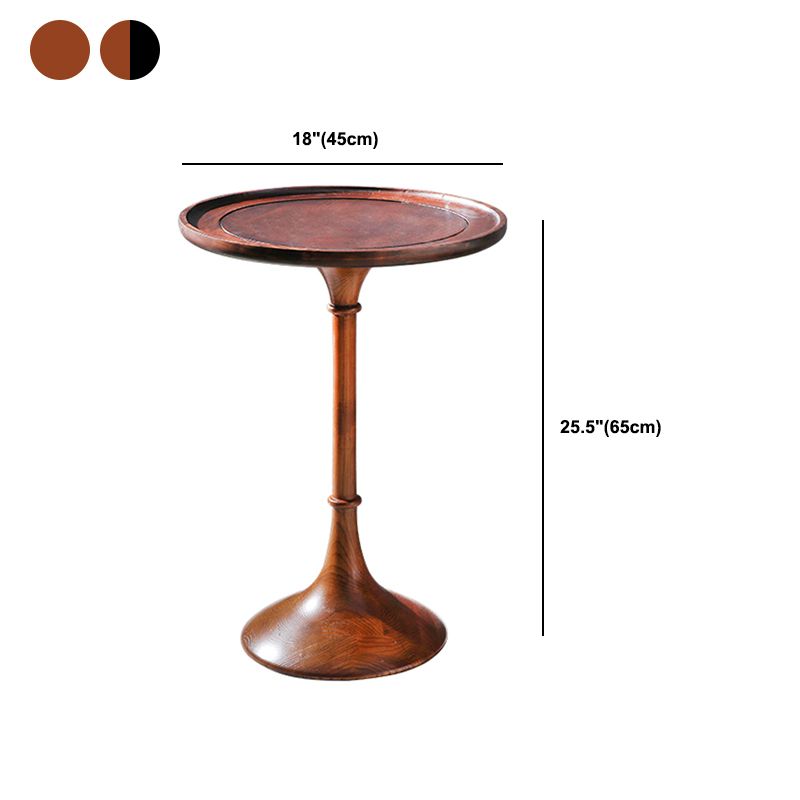 Tableau latérale rustique en bois rond en bois 25,5 "/27,5" Table de l'extrémité du piédestal de haut