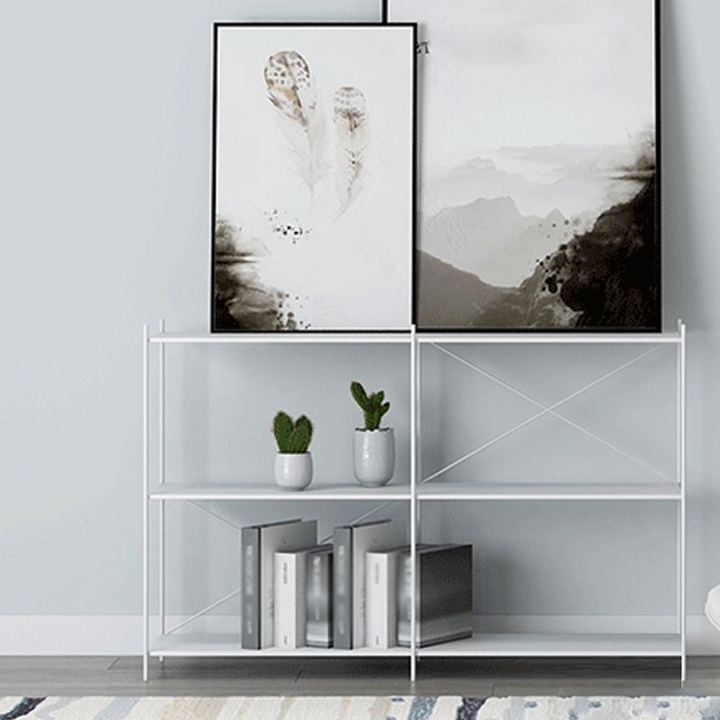 Modern Metal Bookcase Shelf Rectangular Open Bookcase with Shelves Clearhalo 'Bookcases' 'furn' 'furn_bookcases' 'Furniture' 'furniture_bookcases' 'kitchen' 'kitchen_bookcases' 'Living Room Furniture' 'Office Furniture' 1200x1200_5899ea06-146a-401f-abc1-15a859f9cf8a