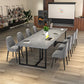 Stone Double Pedestal Table Industrial Dining Table Rectangle for Kitchen Home Clearhalo ' dining_table' 'Dining Tables & Seating' 'Dining Tables' 'furn' 'furn_dining_table' 'Furniture' 'furniture_dining_table' 'Kitchen & Dining Furniture' 'kitchen&dining_furn' 'kitchen' 'kitchen_dining_table' 1200x1200_589b12ad-0521-4f33-8c04-22959bfd9415