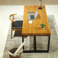 Rectangular Industrial Writing Desk Brown Solid Wood Office Desk