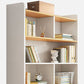 Engineered Wood Floor Bookcase Modern Vertical Closed Back Book Shelf with Drawers