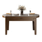 Sintered Stone Dining Table Round Dinner Table with Rubberwood Frame for Dining Room