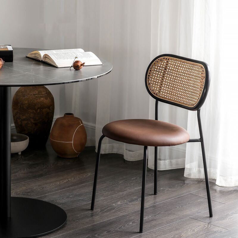 Contemporary Style Metal Chairs Sets Dining Room Open Back Side Chairs Clearhalo ' kitchen&dining_furn' 'Dining Chairs' 'Dining Tables & Seating' 'dining_chair' 'furn' 'furn_dining_chair' 'Furniture' 'furniture_dining_chair' 'Kitchen & Dining Furniture' 'kitchen' 1200x1200_58a0f818-13a4-4501-b202-773262942c62