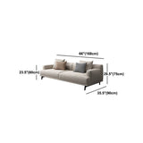 Faux Leather and Cotton Blend Recessed Arm Furniture Sectionals in Beige Clearhalo 'furn' 'furn_sectionals' 'Furniture' 'Living Room Furniture' 'Sectionals' 1200x1200_58a1e177-6917-48af-b5db-4e8ed99777f3