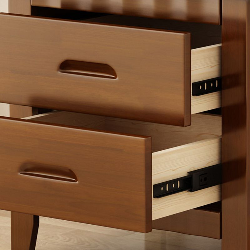 Traditional Lower Shelf Nightstand Rubber Wood Bedside Cabinet with Drawers for Bedroom Clearhalo 'Bedroom Furniture' 'furn' 'furn_night_stand' 'Furniture' 'night_stand' 'Nightstands' 1200x1200_58a233a1-a611-4e4d-95f1-de6bfb353a3e