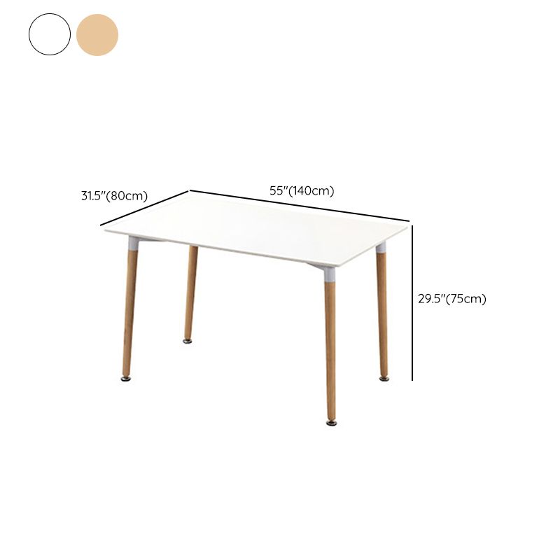 Rectangular Dining Table Modern Wood Tabletop for Living Room Clearhalo 'Dining Tables & Seating' 'Dining Tables' 'dining_table' 'furn' 'furn_dining_table' 'Furniture' 'Kitchen & Dining Furniture' 1200x1200_58a2e91e-3c11-4355-b15d-065fea661483
