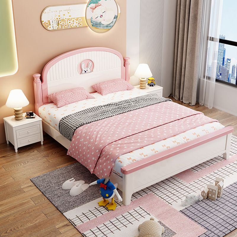 Modern Arched Panel Headboard Standard Bed with Legs in Rubberwood Clearhalo 'Bedroom Furniture' 'Beds' 'furn' 'furn_beds' 'Furniture' 1200x1200_58a30b79-9518-4f4d-bc42-c8ceb61231fa