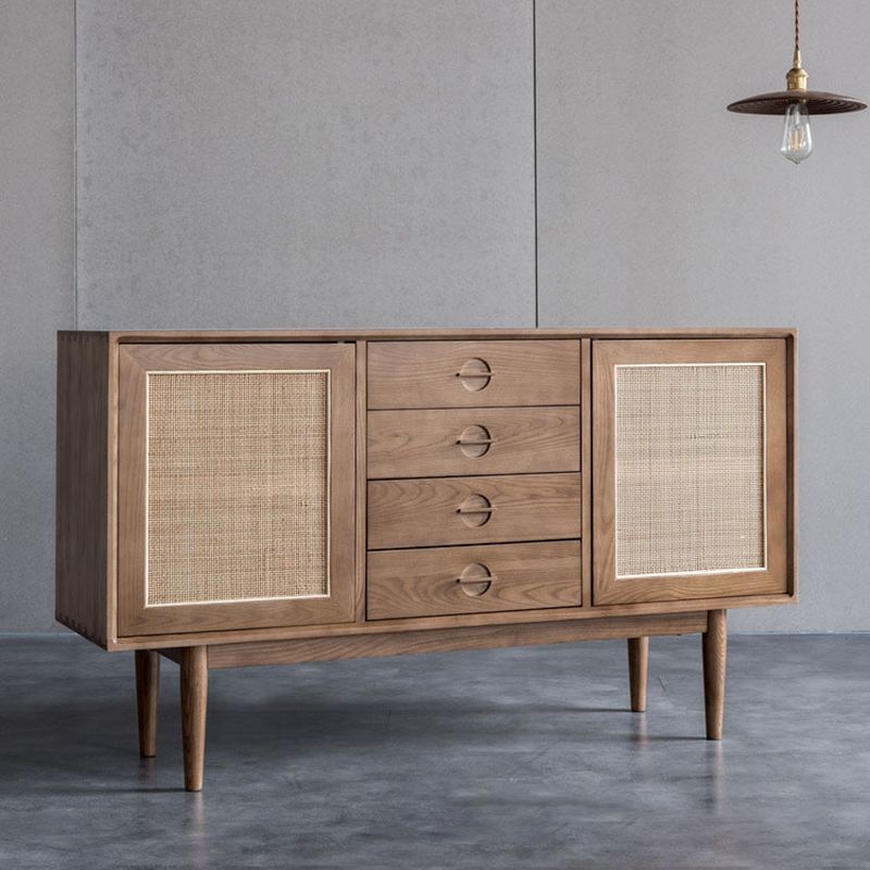 Modern Cabinet Solid Wood With Doors 4 - Drawer Rectangle Accent Cabinet Clearhalo 'Cabinets & Chests' 'cabinets_chests' 'furn' 'furn_cabinets_chests' 'Furniture' 'Living Room Furniture' 1200x1200_58a36682-431c-422e-af10-a4165c4eed1a