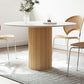 Glam Round Table Sintered Stone Table with Wooden Legs for Home Clearhalo 'Dining Tables & Seating' 'Dining Tables' 'dining_table' 'furn' 'furn_dining_table' 'Furniture' 'Kitchen & Dining Furniture' 1200x1200_58a4062c-ae28-4cd7-8bf2-3492539666ee