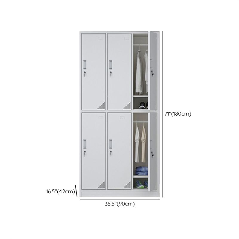 Moderner Stil grauer Aufbewahrungsschrank mit Scharnier -Türen Metallschrank für Badezimmer