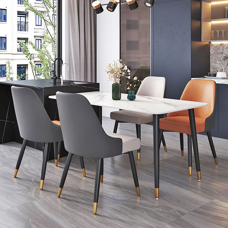 Silla de comedor Parsons contemporánea, silla lateral tapizada para comedor
