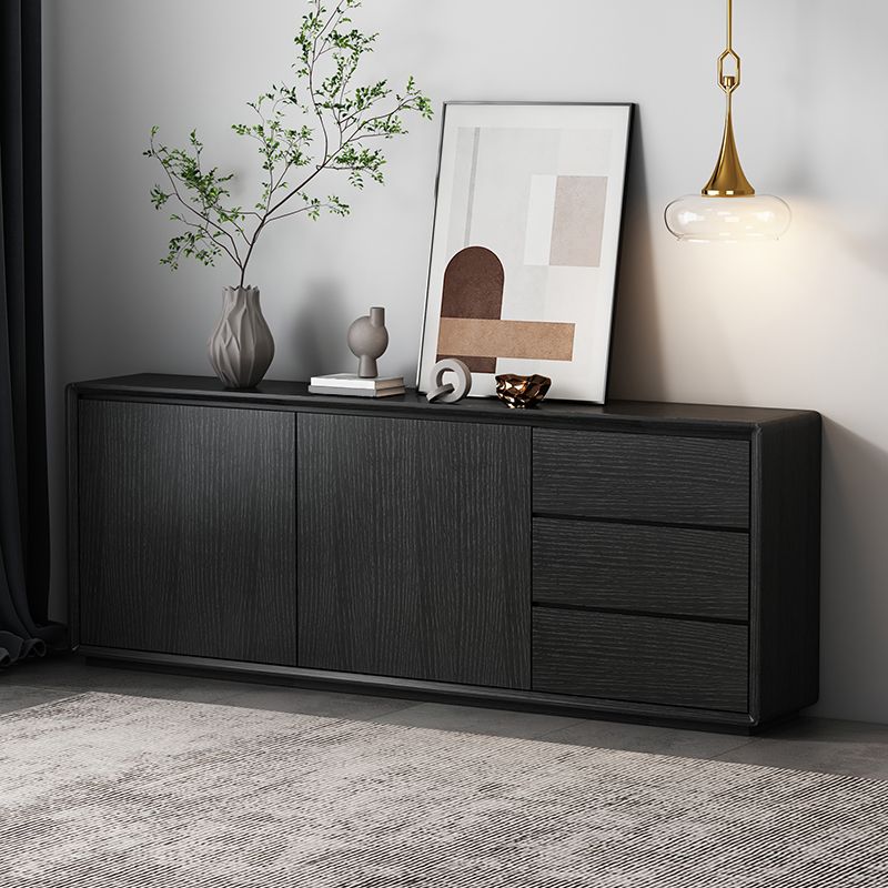 Modern and Contemporary Buffet Wood Server with Cabinets and Drawers Clearhalo 'buffet_sideboard' 'Buffets & Sideboards' 'furn' 'furn_buffet_sideboard' 'Furniture' 'Kitchen & Dining Furniture' 1200x1200_58a53a97-4f9d-4e98-bd15-1c0604afa37d