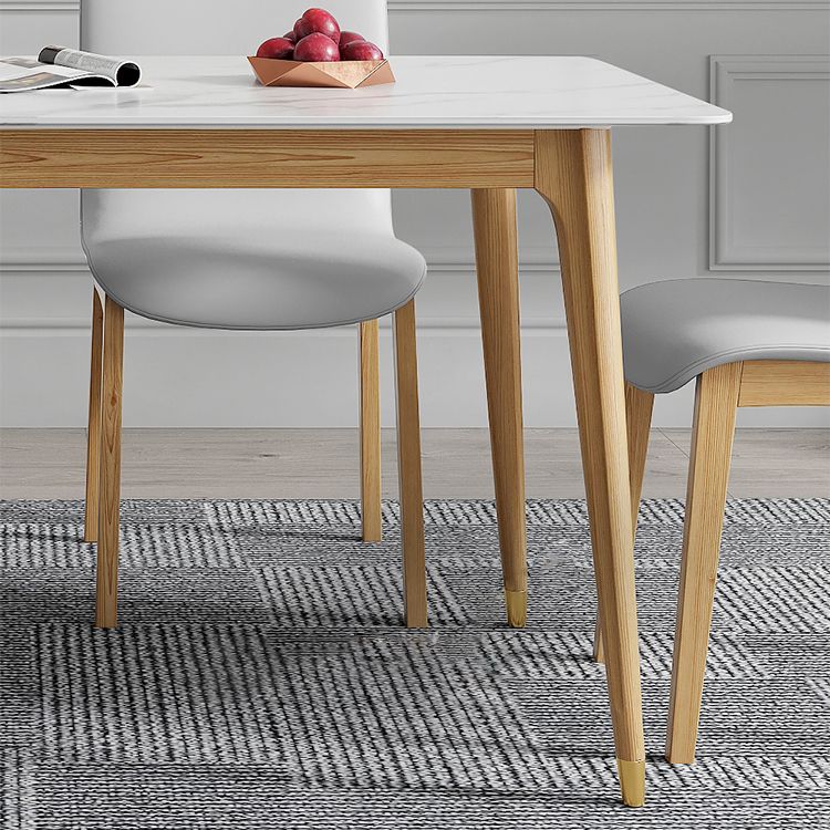 Rectangle 4 Legs Luxury Table Fixed Table with Sintered Stone