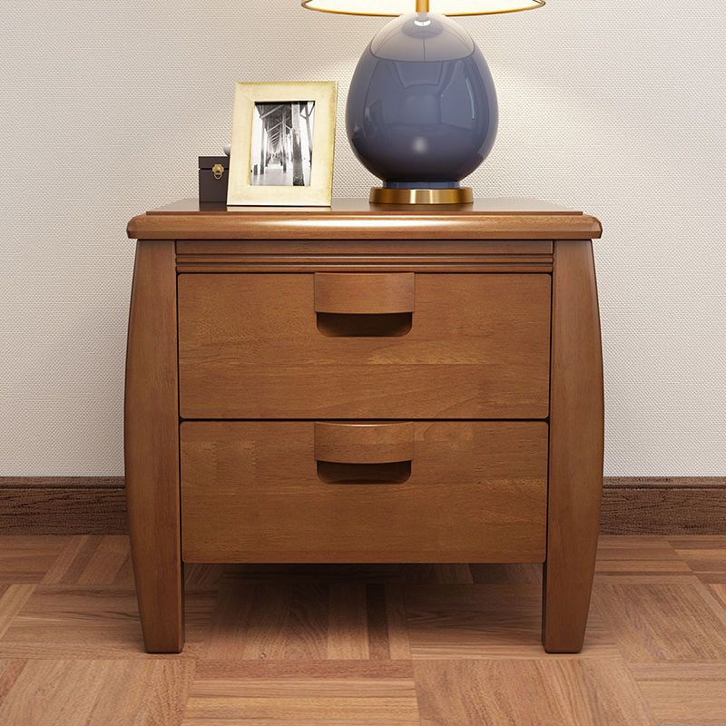 Solid Wood Nightstand Contemporary Bedside Cabinet with 2 Drawers Clearhalo 'Bedroom Furniture' 'furn' 'furn_night_stand' 'Furniture' 'night_stand' 'Nightstands' 1200x1200_58a676dd-e3f7-4f5e-af50-b943e3c06e6c