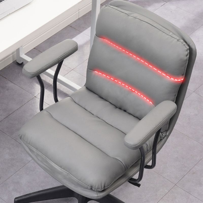 Black Nylon Base Contemporary Office Chair Swivel Computer Desk Chair Clearhalo 'Furniture' 'furniture_office_chair' 'Office Chairs' 'Office Furniture' 'office_chair' 1200x1200_58a967bc-e46f-45dc-959e-c063ee5450ce