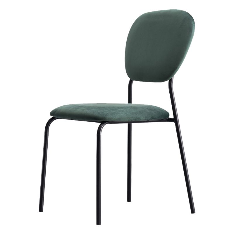 Open Back Armless Dining Chairs Upholstered Side Chairs with Metal Legs Clearhalo ' kitchen&dining_furn' 'Dining Chairs' 'Dining Tables & Seating' 'dining_chair' 'furn' 'furn_dining_chair' 'Furniture' 'furniture_dining_chair' 'Kitchen & Dining Furniture' 'kitchen' 1200x1200_58aaa941-2af5-4340-8e7a-5a0717df2729