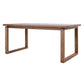 Rectangle Dining Table Solid Wood Contemporary Style Brown Dinner Table for Home Kitchen