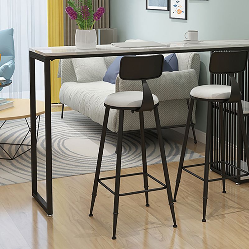 Modern Style Bar Table 1/3 Pieces Rectangle Faux Marble Counter Set Clearhalo 'Bar Furniture' 'furn' 'furn_home_bar_bar_sets' 'Furniture' 'Home Bars & Bar Sets' 'home_bar_bar_sets' 'Kitchen & Dining Furniture' 1200x1200_58ab1202-41d2-48de-ad52-c9c89295472f
