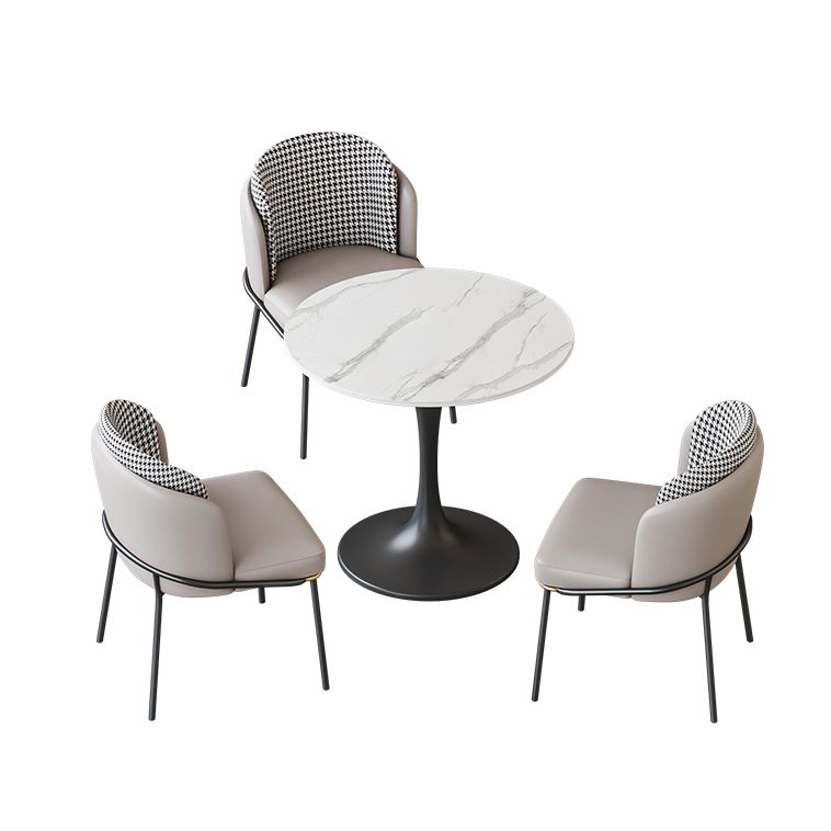 Modern Sintered Stone Dinette Set with Round Shape Table Dining Room Furniture for Dining Room Clearhalo 'Dining Room Sets' 'Dining Tables & Seating' 'dining_room_set' 'furn' 'furn_dining_room_set' 'Furniture' 'furniture_dining_room_set' 'Kitchen & Dining Furniture' 'kitchen&dining_furn' 'kitchen' 1200x1200_58ab9cef-3887-4fe6-a1c1-10dd15cc5d8c