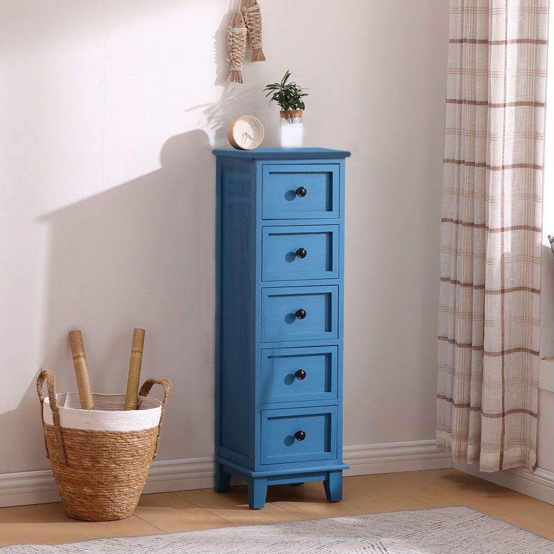 Coffre de rangement de style rétro, coffre de lingerie vertical en bois pour chambre à coucher