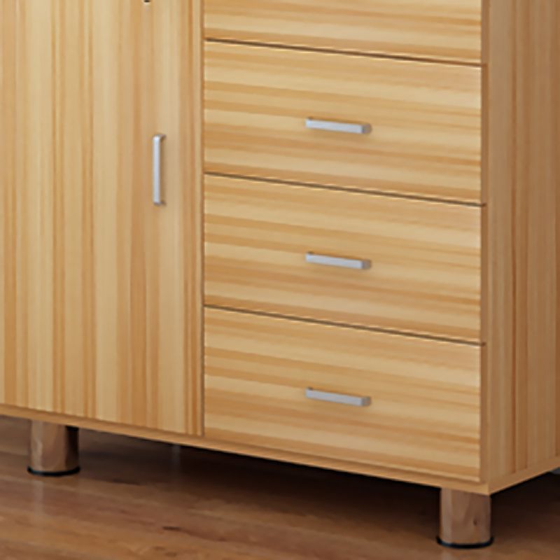 Contemporary Wood Accent Cabinet with Drawer Rectangle Side Cabinet